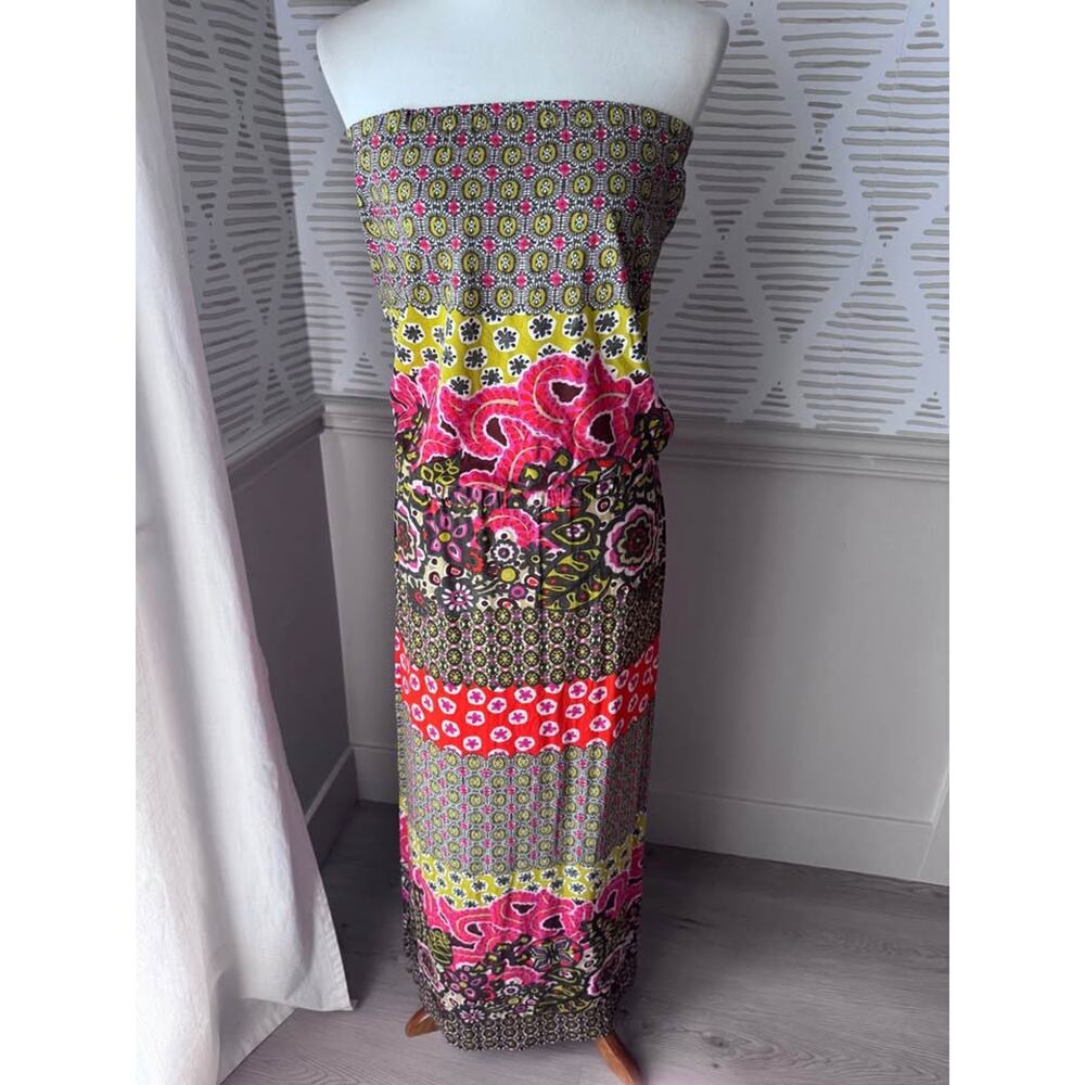 Anthropologie Uncle Frank Small Strapless Drop Waist Boho Maxi Dress - Picture 9 of 10